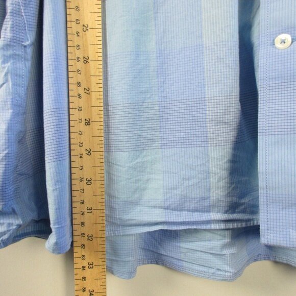 Southern Marsh Men's Check Dress Shirt 2X Blue Wrinkle Free Casual 324 - Picture 10 of 11